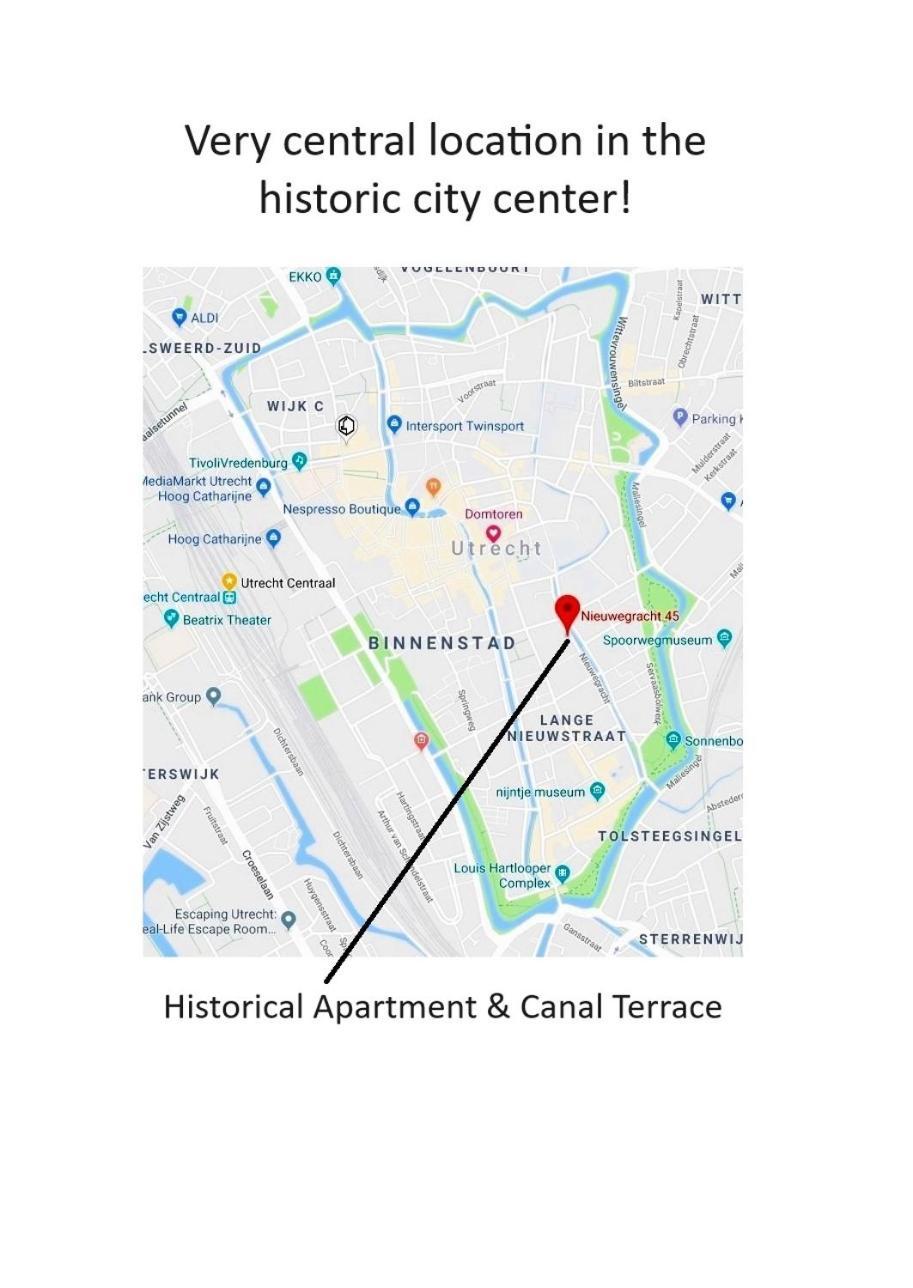 Large Historical Apartment & Canal Terrace ユトレヒト エクステリア 写真